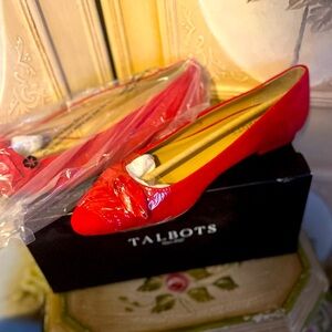 Gorgeous red Talbots shoes, size 9, brand new in original box
